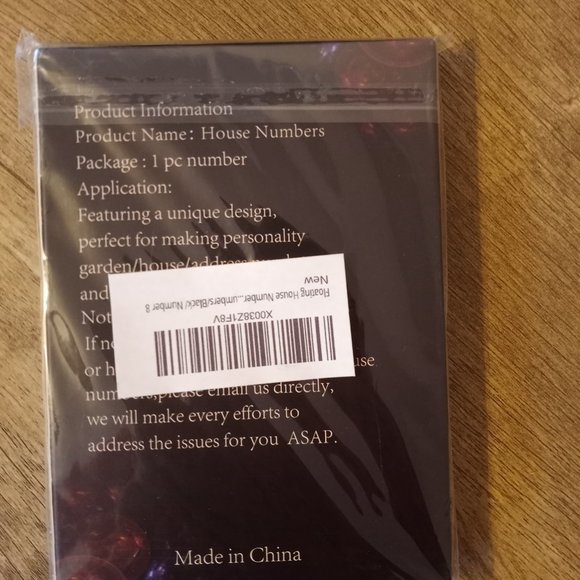 House Number 8 High Floating Cast Iron 5" Home Address Number, Mailbox/Black #8 - Picture 8 of 8